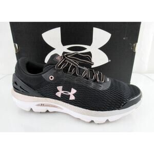 Women's Shoes Under Armour Charged Intake 3 Lace Up Running Shoes Black Size 10
